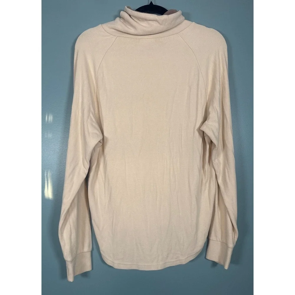 VARLEY Beige Long Sleeve Turtleneck Pullover Sweatshirt Top Women's X-SMALL